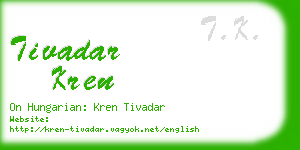 tivadar kren business card